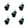 Service Caster 2 Inch Gloss Black Hooded 3/8 Inch Threaded Stem Ball Casters SCC, 5PK SCC-TS01S20-POS-GB-38-5